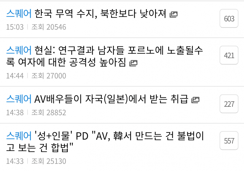 여초 커뮤니티 포르노때문에 난리남