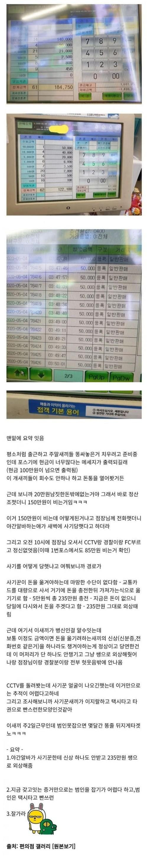 싱글벙글 편의점 갤러리 썰