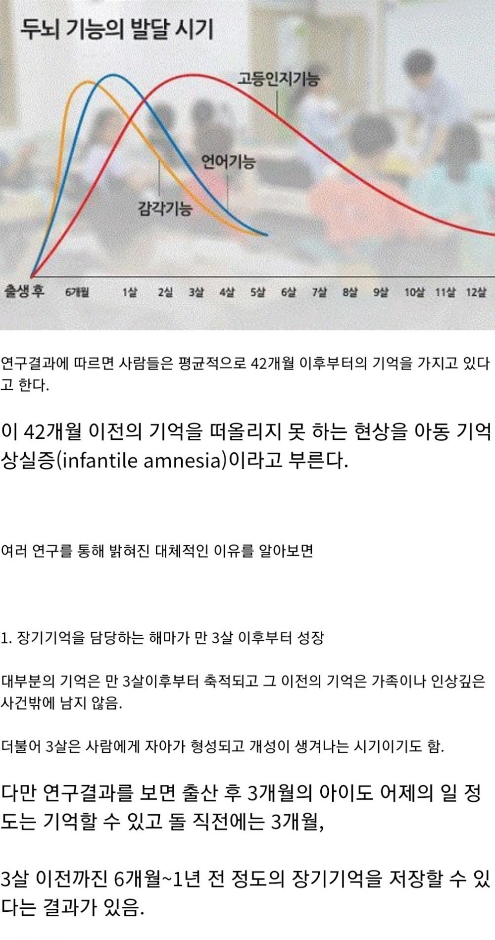 우리가 5살 이전을 기억못하는 이유