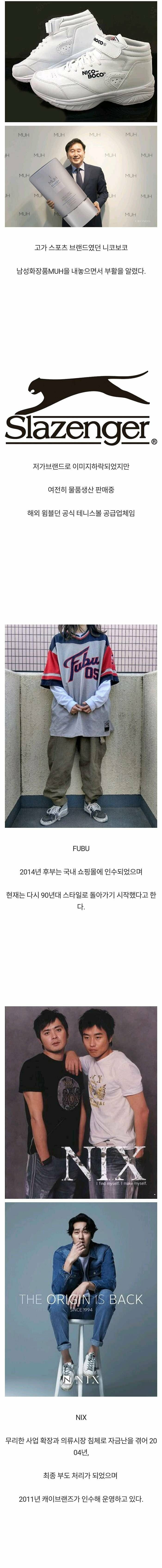 아재들 추억의 의류 브랜드 근황