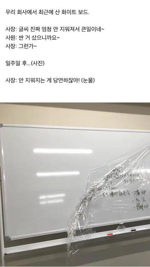 구린 화이트보드 새로 산 썰