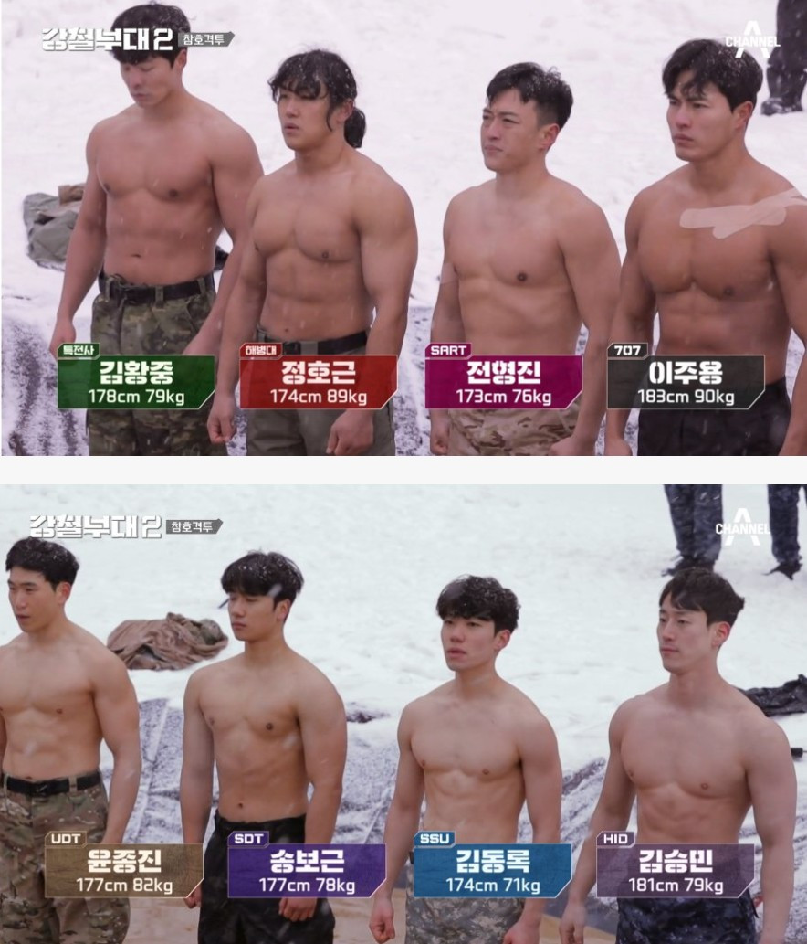 강철부대 시즌2 각 부대 팀장들 피지컬