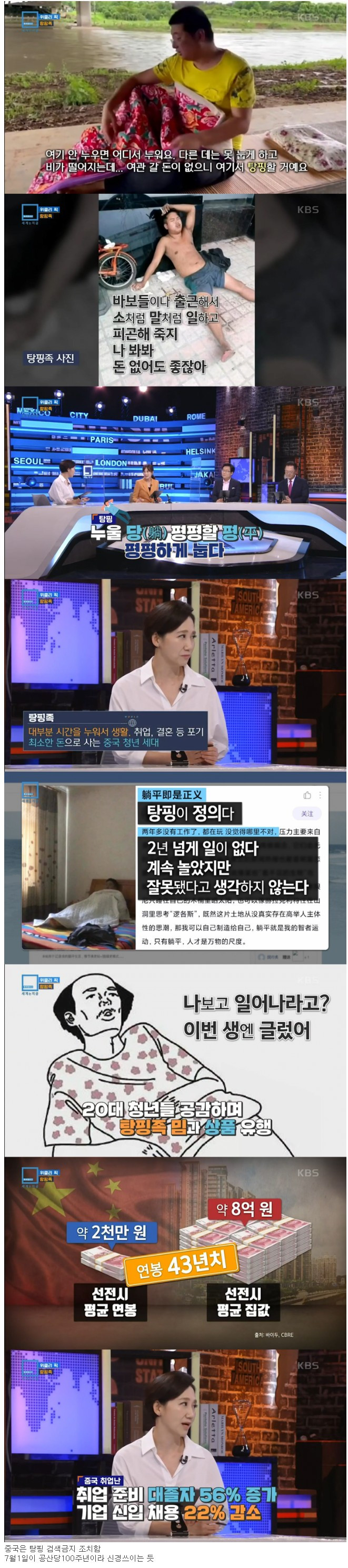 중국에서 유행중인 탕핑족