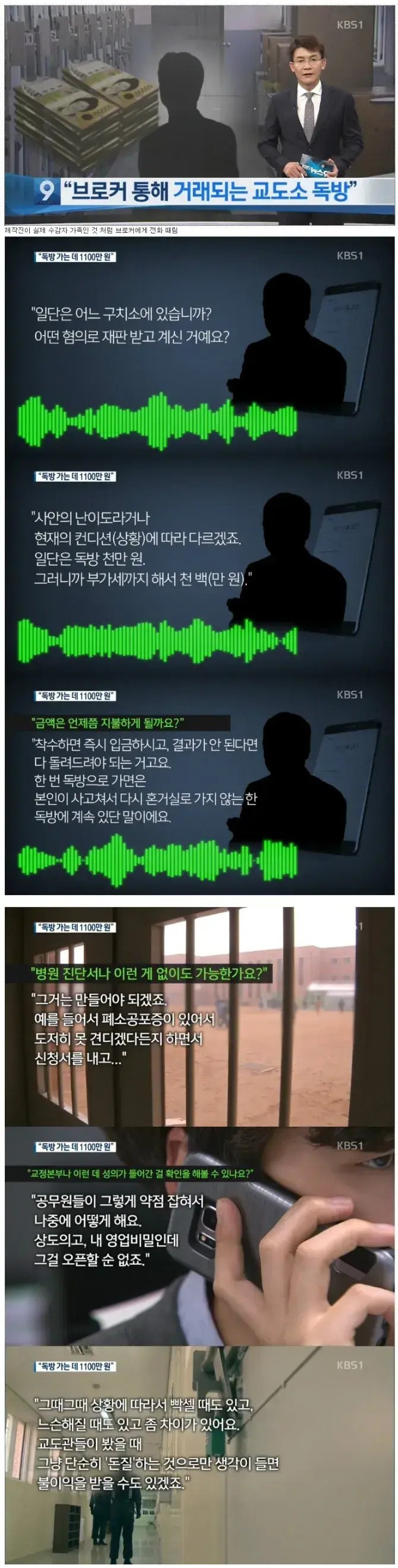브로커 통해 거래되는 교도소 독방